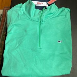 NWT Vineyard Vines Large Green Zip Pullover